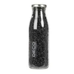 Pierres naturelles noires de 5 à 8 mm en bouteille de 500 ml