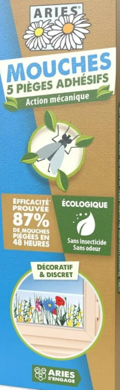 Pièges adhésifs vitres mouches - 5 pièces