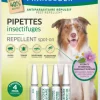 Pipettes antiparasitaires répulsives pour grand chien de plus de 20 kg Francodex - 4 x 2 ml