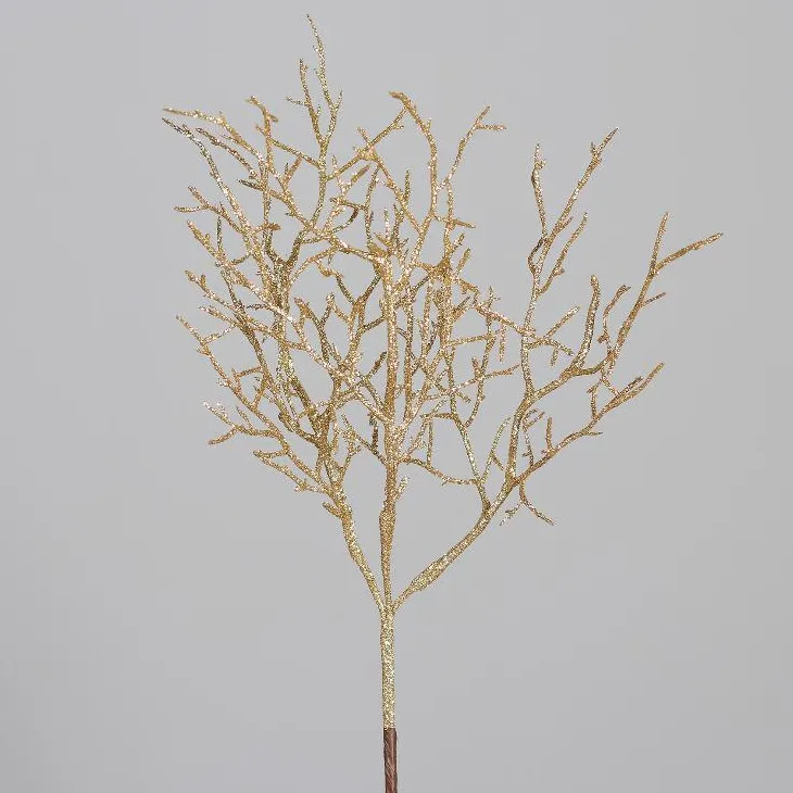 Pique décorative de Noël or - 38 cm