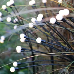Piques lucioles solaire animé 2 fonctions 18 LED coloris blanc chaud Blachere - 65 cm