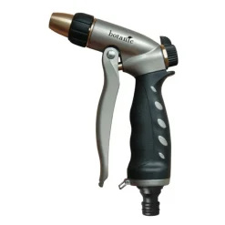 Pistolet d’arrosage gainé en métal « Pro » noir à jet réglable