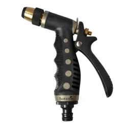 Pistolet d’arrosage gainé en métal « Tradi » noir à jet réglable