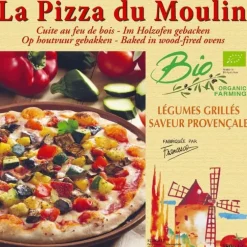 Pizza légumes grillés à la provençale bio surgelée La Pizza du Moulin - 380 g