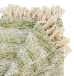 Plaid décoratif coloris multicolore en coton - 130 x 170 cm