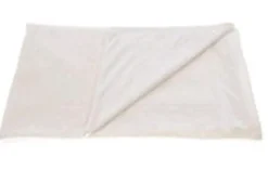 Plaid en polyester coloris ivoire Lou - 170 x 130 cm