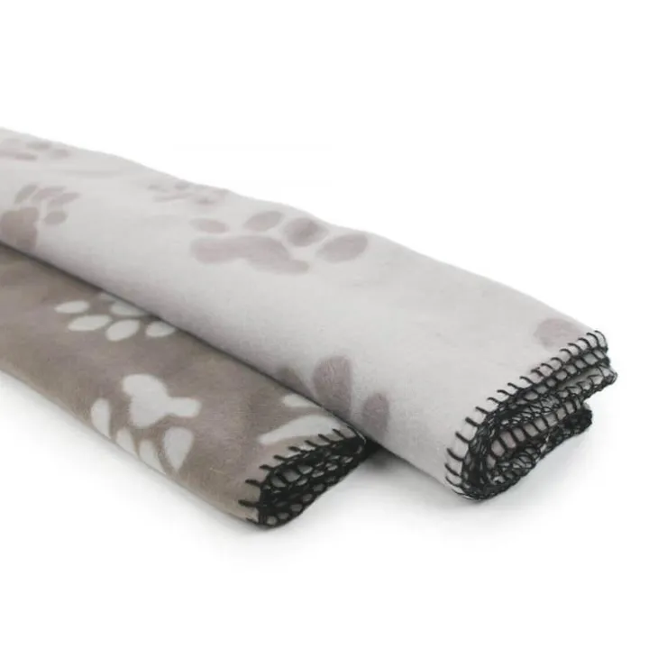 Plaid polaire coloris gris - 150 x 100 cm