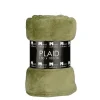 Plaid polaire vert clair en polyester Mica Famke - 180 x 130 cm