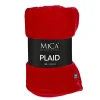 Plaid rouge vif en polyester Mica Famke - 180 x 130 cm
