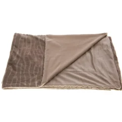 Plaid taupe en polyester Lou - 130 x 170 cm