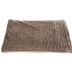 Plaid taupe en polyester Lou - 130 x 170 cm
