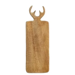 Planche à découper en bois de manguier avec décor bois de Renne - 43 x 15 x 2 cm