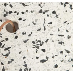 Planche à découper Terrazzo blanche et noire 33x15 cm