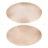 Plat ovale en grès beige Miyaki - 30 x 17 cm (Produit vendu à l'unité, livré aléatoirement parmi 2 modèles assortis)
