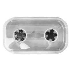 Plateau de culture en plastique recyclé coloris living noir avec couvercle serre Elho Green Basics Allin1 taille M - 18 x 32 x 13,2 cm