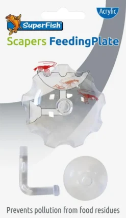 Plateau de nourrissage pour crevettes coloris transparent SuperFish Scapers FeedingPlate