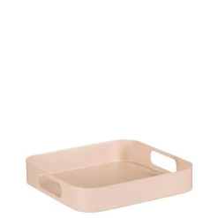 Plateau en fer rose clair Davos - 25 x 25 cm