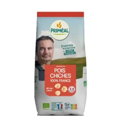 Pois chiches bio 100% France Priméal, en sachet de 500 g