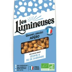 Pois chiches grillés bio apéro sésame et sel de Guérande Les Lumineuses - 90 g