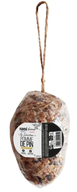 Pomme de pin à la graisse pour oiseaux de la nature Closeau