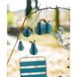 Pomme en papier à suspendre coloris vert H 11,5 cm