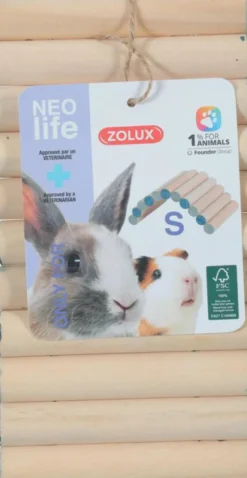 Pont articulé pour cobaye en bois coloris beige Zolux Neolife – Taille S