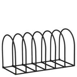 Porte assiette en fer noir Rama - 24 x 10,5 x 13 cm