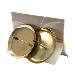 Porte bougie en métal couleur or clair – 6 cm de diamètre