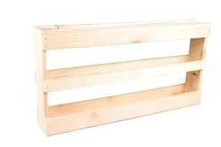 Porte bouteille demi-mètre Silvio en bois de sapin naturel Cav Service - 6,2 x 49 cm