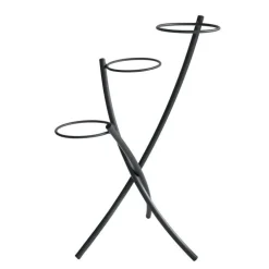 Porte plantes 3 pots en métal gris Louis Moulin - 78 cm