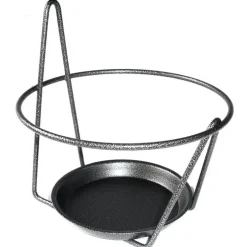 Porte pot mural soucoupe gris Ø 20/22 cm