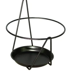 Porte pot mural soucoupe gris Ø 16/18 cm