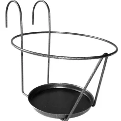 Porte pot soucoupe gris Ø 20/22 cm