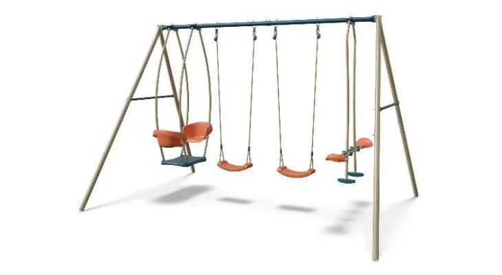 Portique en métal Aléo by Trigano Luna 4 agrès - H 2,20 m