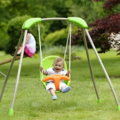 Portique pliable avec siège balançoire pour bébé