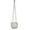 Pot à suspendre blanc en céramique Mica Décorations Resa - H 17 x Ø 18,5 cm
