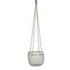 Pot à suspendre blanc en céramique Mica Décorations Resa - H 13,5 x Ø 16 cm