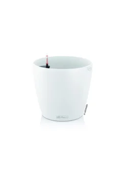 Pot avec réservoir d’eau en polypropylène blanc Lechuza classico color 14 - Ø 15 × 13,5 cm