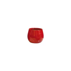 Pot Cancale coquelicot en terre cuite émaillée H 14 x Ø 14 cm