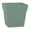 Pot carré vert laurier Eda Toscane - 24,8 x 24,8 x 24,8 cm