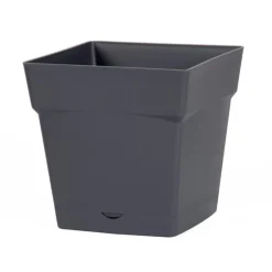 Pot carre Toscane Gris anthracite L24,8 x l24,8 x H24
