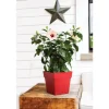 Pot carre Toscane Rouge rubis L24,8 x l24,8 x H24