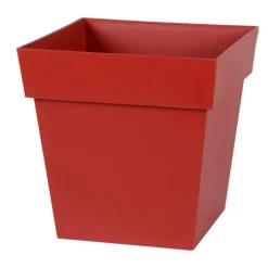 Pot carre Toscane Rouge rubis L32 x l32 x H32