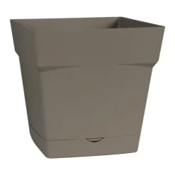 Pot carre Toscane Taupe L24,8 x l24,8 x H24