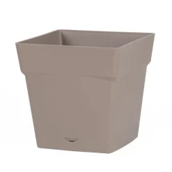 Pot carre Toscane Taupe L24,8 x l24,8 x H24