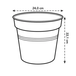 Pot 24cm Green Basics Elho noir