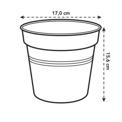 Pot 17cm Green Basics Elho noir