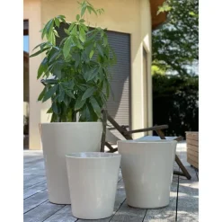 Pot coloris beige en terre émaillée Sydney - Ø 37 cm