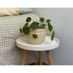 Pot coloris beige en terre émaillée Austral - Ø 20 cm