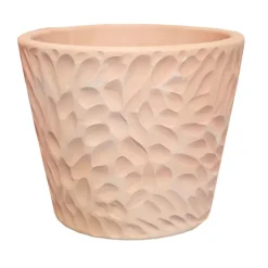 Pot conique en terre cuite coloris beige Poterie du Bousquet Artisan - Ø 36 x H 30 cm